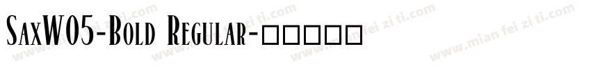 SaxW05-Bold Regular字体转换